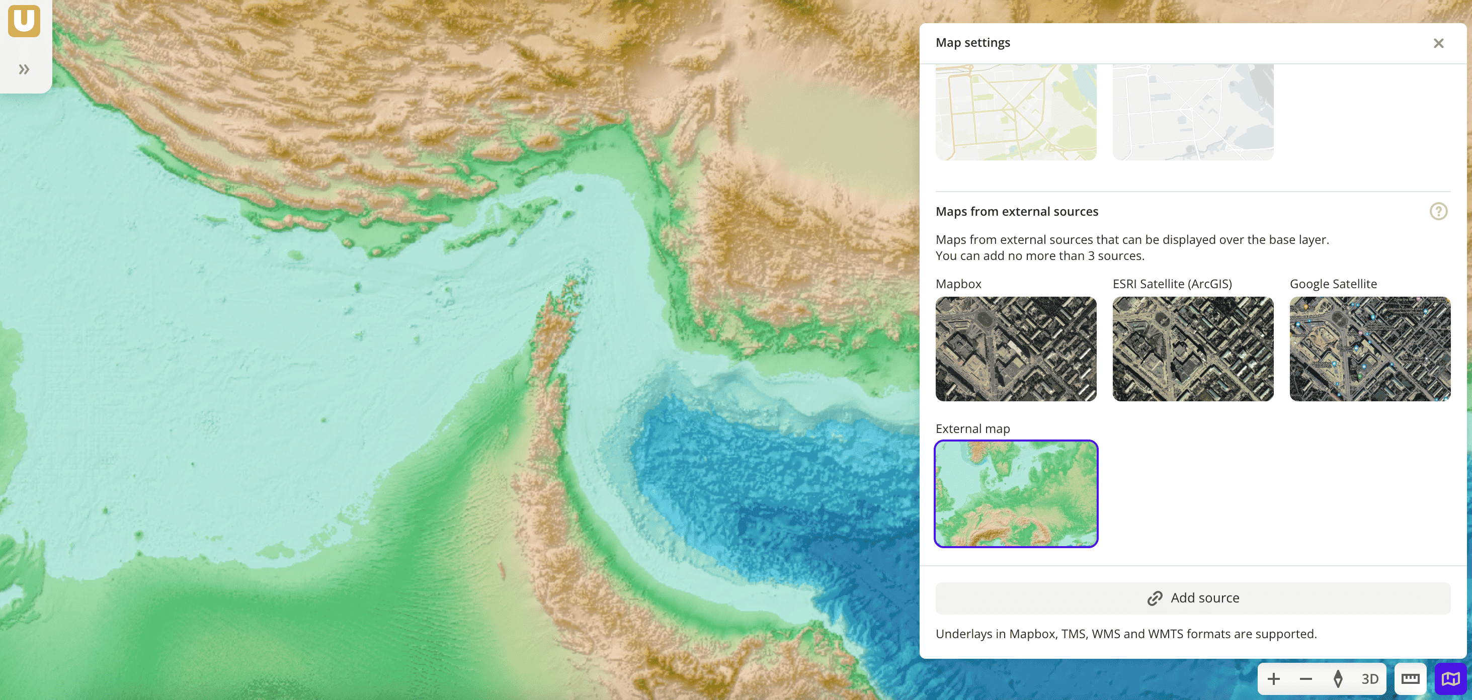External map
