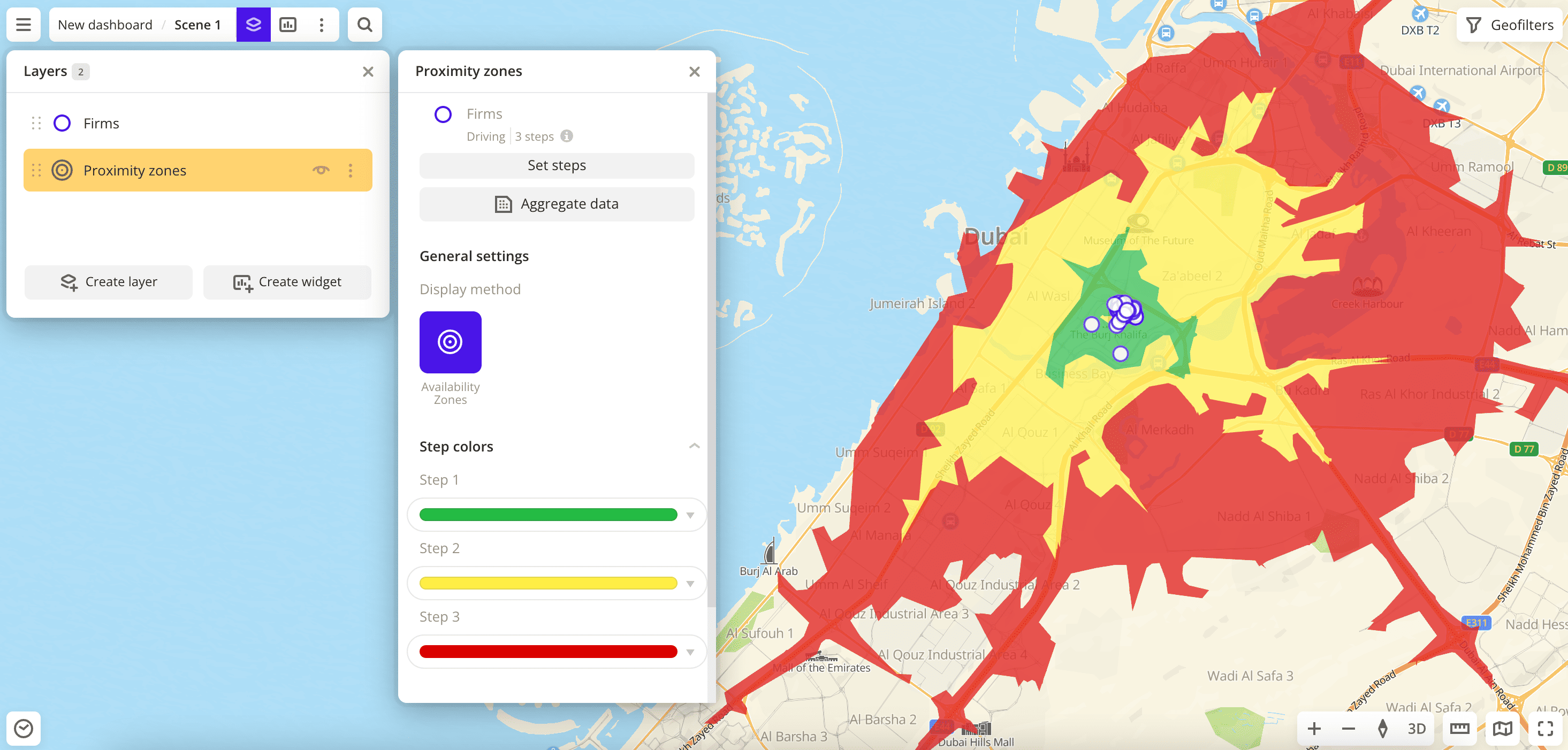 Zones management