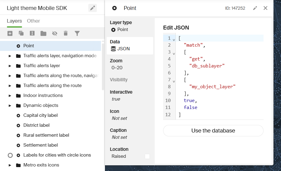 Example of editing JSON