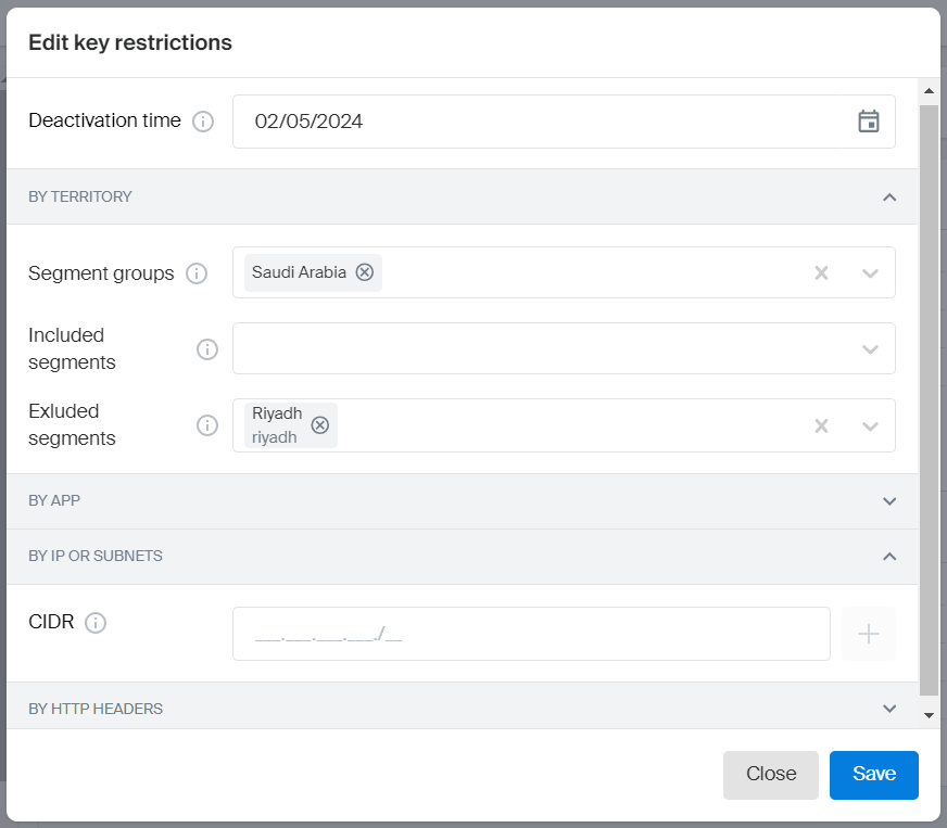 Key restrictions
