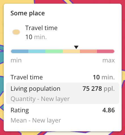 Data aggregation tooltip