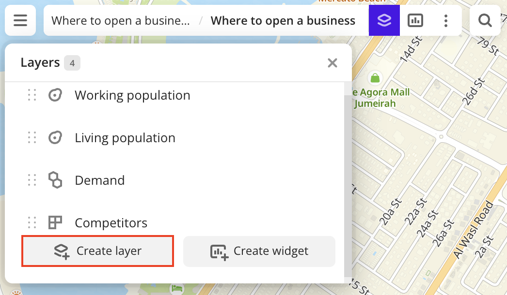 Creating a layer when working with data